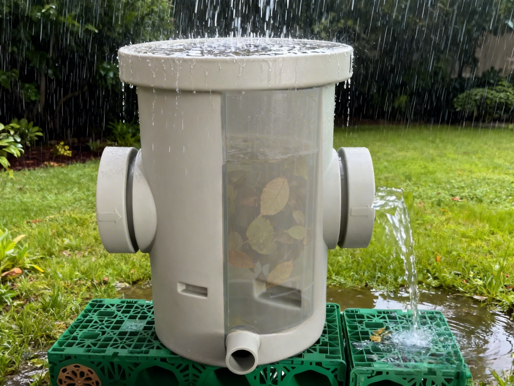 Rainwater First Flush Filter for Rainwater Harvesting Systems